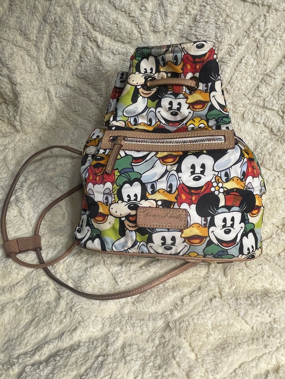 Dooney & Bourke Mickey & Friends Faces Drawstring Backpack